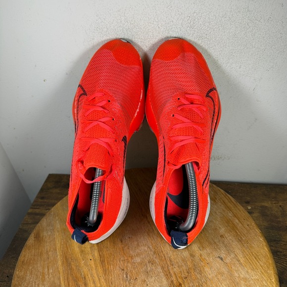 Nike Air Zoom Tempo NEXT% Flyknit Mens 10.5 Running Shoes Orange CI9923-601